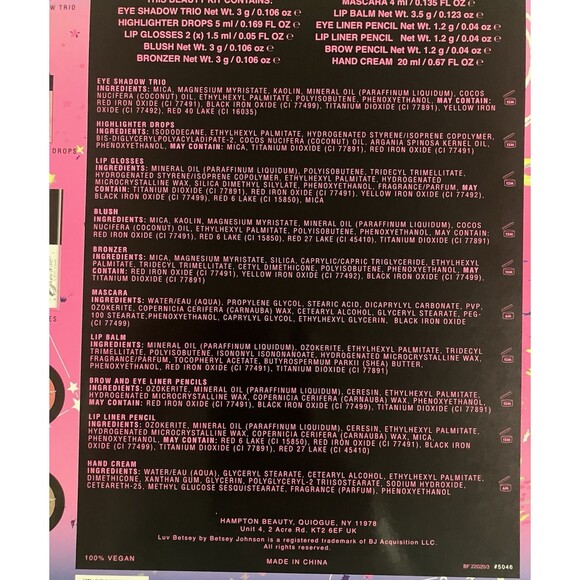 LUV BETSEY Beauty Calendar 12 Days Vegan Makeup Skincare Gift Box New Sealed - Picture 9 of 9